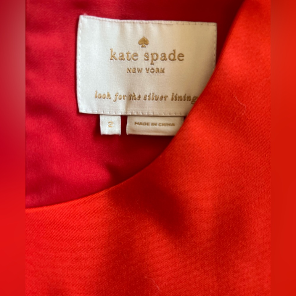 Kate Spade A-Line Red Party Dress with Pockets - Picture 4 of 4